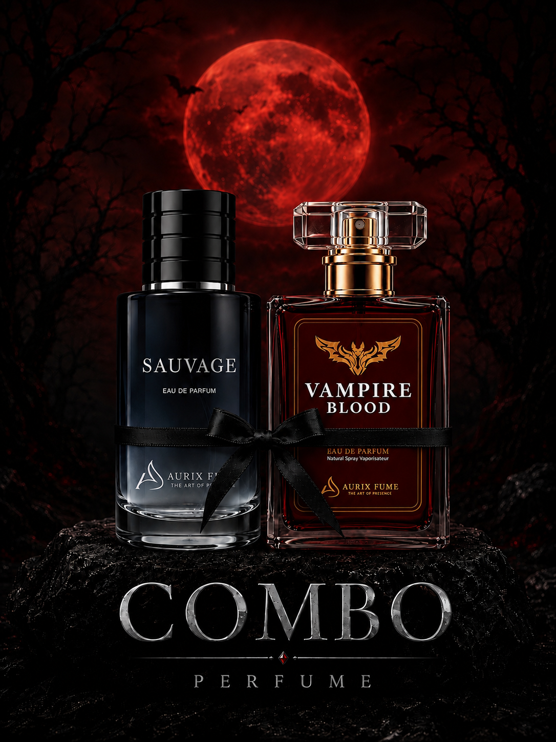 Aurix Fume Savage and Vampire Blood inspired perfume combo, 30ml + 30ml